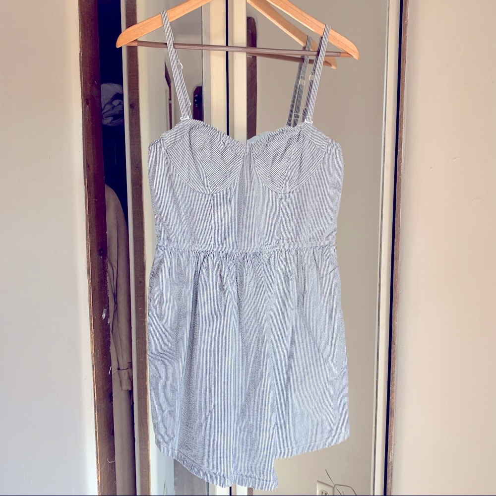 VICTORIA’S SECRET Babydoll Dress Blue Striped 10
